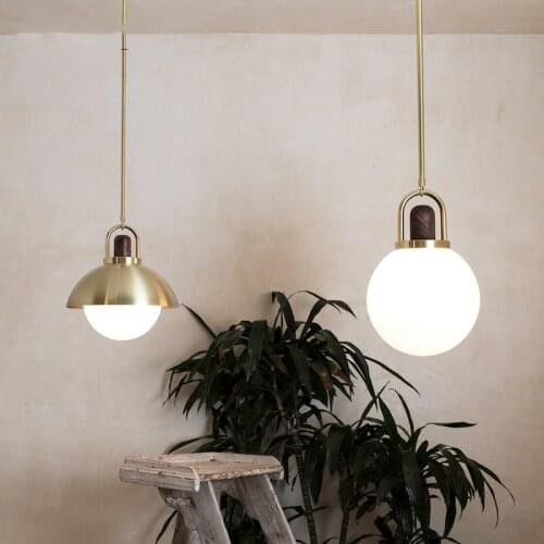 Modern glass ball diamond pendant lamp cottage living decor luzes de teto ventilador de techo nordic decoration home