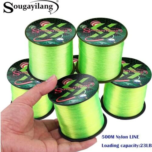 Sougayilang 500m Super Strong Fishing Line Nanotechnolocy Monofilament Nylon Rock Sea/Freshwater Fishing Line Fishing Tackle