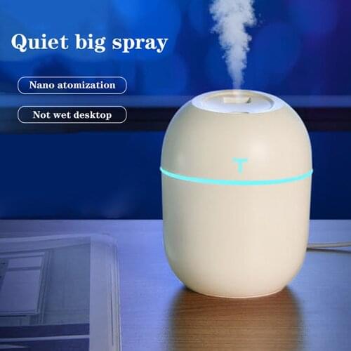 USB Ultrasonic Air Humidifier 220ML Oil Diffuser Mist Maker With LED Light for Home Car Available in Three Colors Easy to Carry
