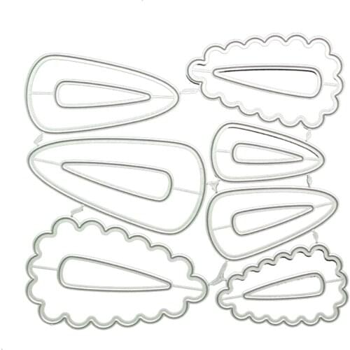 Hair Clips Metal Cutting Dies Stencil DIY Scrapbooking Album Paper Card Template
