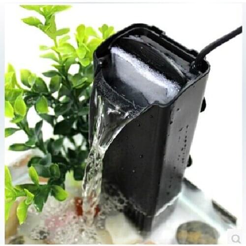 2.5/3w Aquarium Waterfall Filter Cylinder Hanging-on Low Water Level Filter For Turtle Tortoise Fish Tank