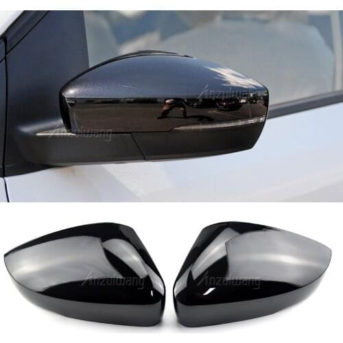 2 pcs For Volkswagen VW Polo MK5 6R 6C with indicator ABS Side Rear view Mirror Cover Replacement Caps Shell Trim carbon fibe