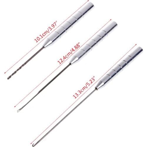 3in1 Carp Fishing Rigging Stainless Steel Bait Needle Fish Drill Tackle Set Tool