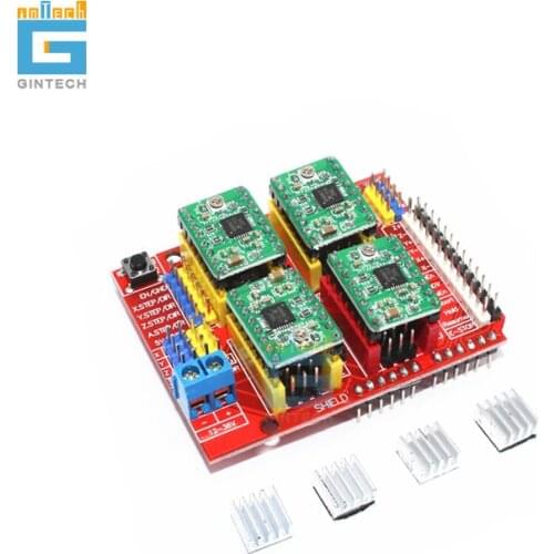 3D printer cnc shield v3 engraving machine expansion board + A4988 driver with heat sink