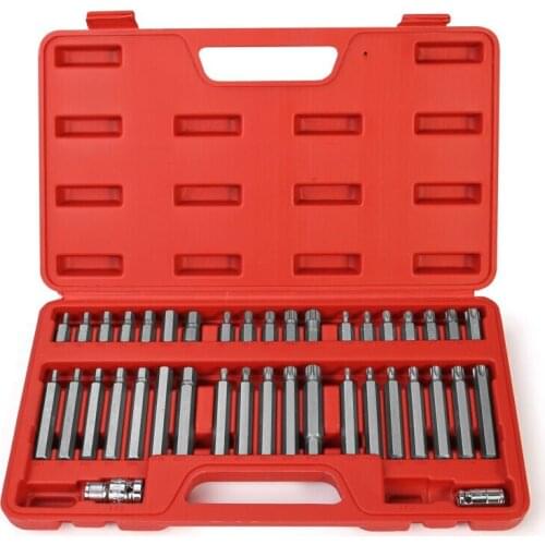 40 Pcs CR-V Hexagon Torx Spline Screwdriver Socket Bit Set Drill Bits Tools for For Auto Car Repair