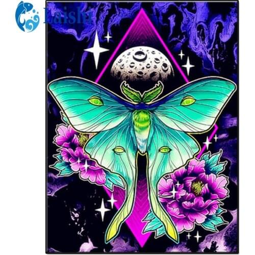 5D DIY Colorful fantasy butterfly, flower Diamond Painting Cross Stitch Kit Full Drill Picture Of Rhinestones Gift Home Decor