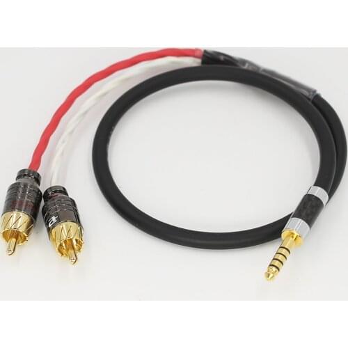 Hifi Audio 4.4mm to 2 RCA Balance Replacement Auido Upgrade Cable Cord Sound Cable