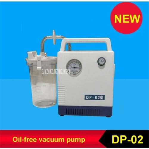 DP-02 Oil-free Vacuum Pump Small Diaphragm Electric Vacuum Pump Laboratory Portable Oil-free Vacuum Pump 220V 110W 20-50 L/min