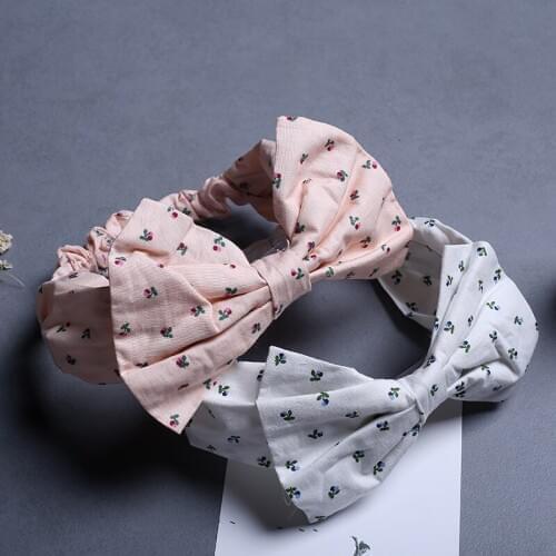 Newborn Baby Girl Elastic Headbands Cartoon Bow Knot Bandeau Bebe Fille Mickey Ears Solid Color Turban Headwear Accessory
