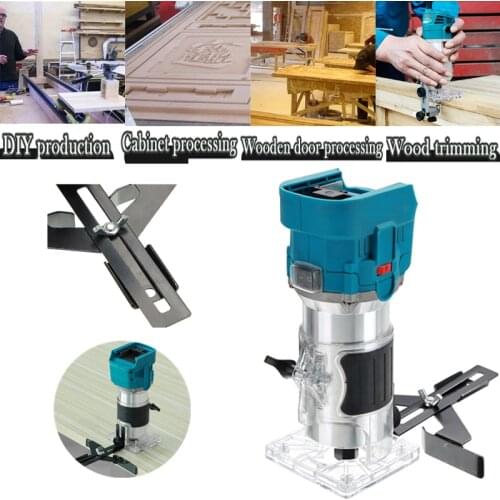 30000rpm Brushless Cordless Trimmer Woodworking Engraving Slotting Trimming Machine Router Wood Power Tools for Makita Battery
