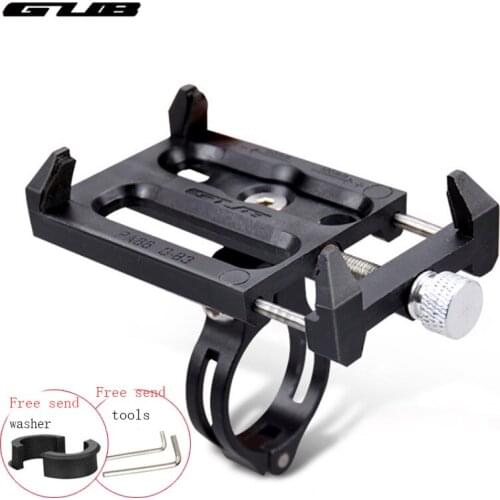 GUB Adjustable Bike Bicycle Phone Holder Motorcycle Handlebar Clip Stand Mount Bracket for IPhone Smart Mobile Cellphone Black