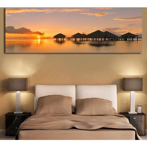 Sunrise Natural Landscape Posters and Prints on Canvas Art Scandinavian Modern Wall Picture for Living Bed Room Decor