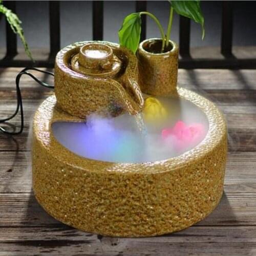 Ceramic rockery water fountain humidifier tank atomizer home furnishing home decoration mountain stream device