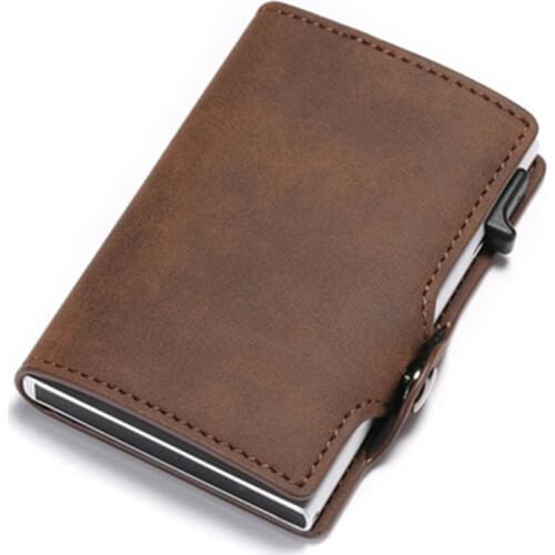 BISI GORO 2020 Unisex RFID Card Holder Wallet Vintage Card Wallet Slim Pop Up Business Money Bag Anti-theft Card Drop-shipping