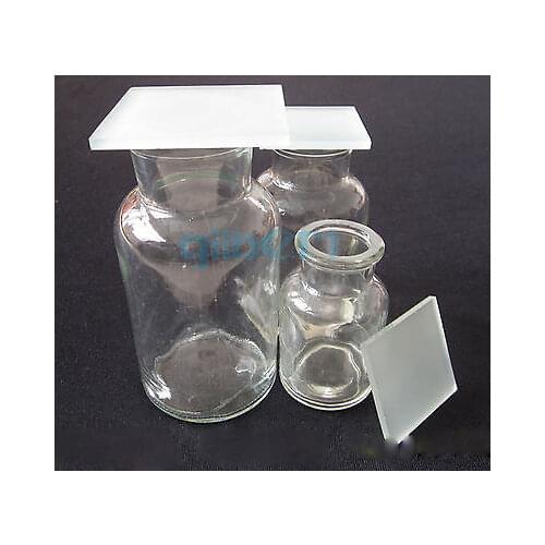 500ml Bottom Diam 80mm Lab Glass Gas Collecting Bottle with Frosted Glass Cap