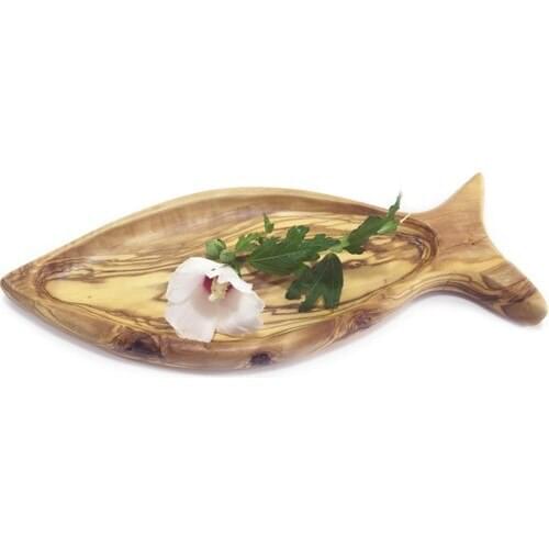 Olive Tree Fish-Shaped Plate Small