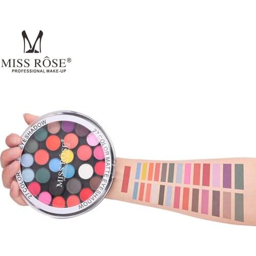 Miss Rose 27 Colors Eyeshadow Circular Palette Eye Shadow Metallic Makeup Cosmetics Kit Beauty Eyeshadow Pallete Wholesale