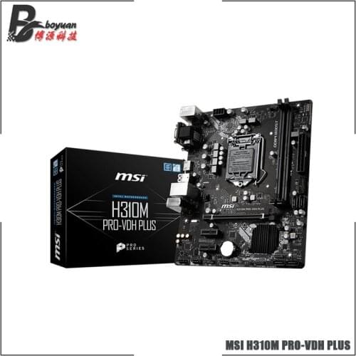 MSI H310M PRO VDH PLUS Micro-ATX Intel H310 DDR4 SATA 6Gb/s USB3.1 New 32G Double Channel Support 8 9 gen 1151 CPU Motherboard