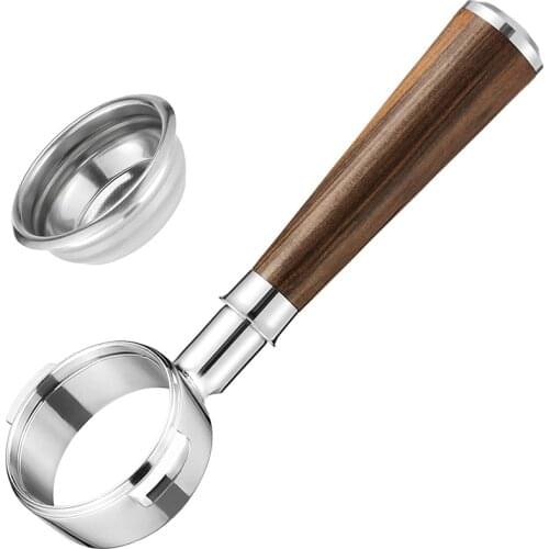 58mm Bottomless Portafilter Compatible with Expobar, Rocket, Rancilio, Faema and Wega with 1 Cup Filter Basket Included