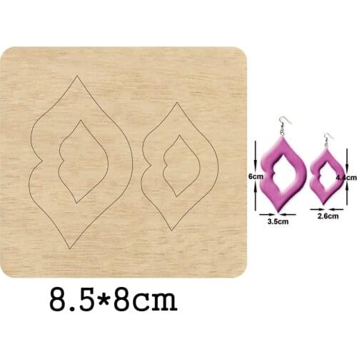 Sexy Lip Big Hoop Earrings Hollow Large Loop Earring Cutting Mold Wood Dies Blade Rule Cutter For DIY Leather Cloth Paper Crafts