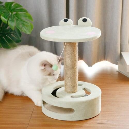 Sisal Cat Climbing Frame Small Cat Litter Cat Tree Scratching Board Integrated Shelf Cats Toy Table Scratching Post Cat Supplies