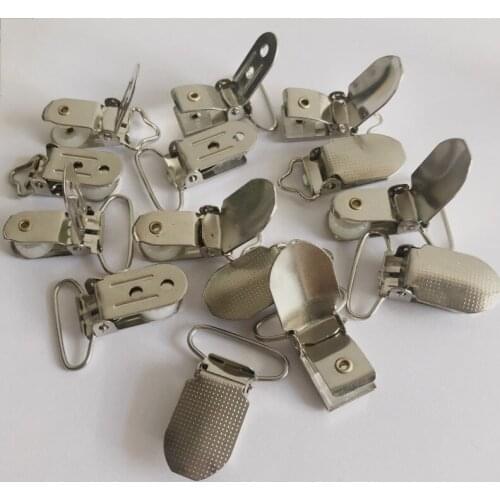 Suspender Pacifier Holder Pacifier Clip For Infant Baby Metal Dummy Clips Chains Clasp 30pc