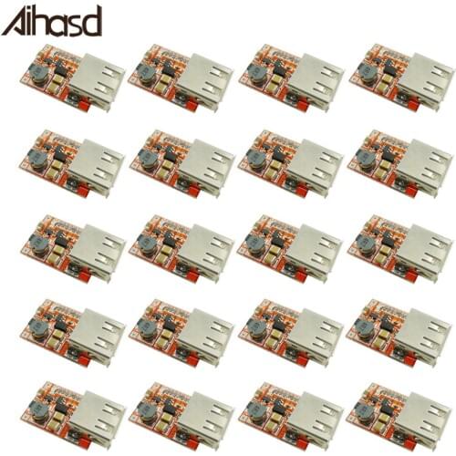 20PCS 96% Efficiency DC-DC 3V to 5V USB Output Charger Step up Power supply Module For MP3 MP4 Cellphone