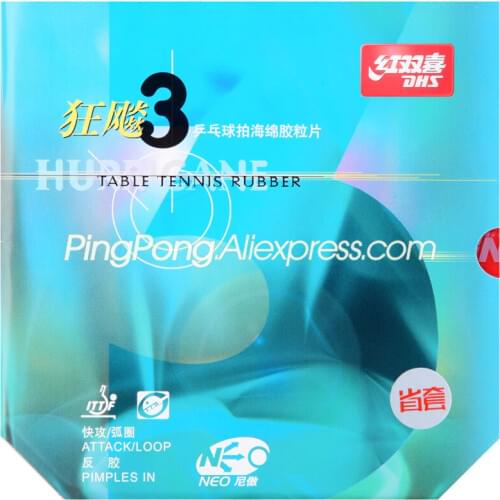 DHS Provincial Hurricane 3 NEO Pips-in Table Tennis Rubber Original DHS Hurricane 3 PRO Ping Pong Sponge