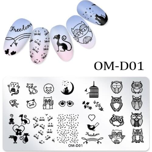 Nail Stamp Small Animals Lace Flower Ethnic Nail Art Plate Mandala Geometric Nail Art Stamp Template Printing Mold Nail Tools