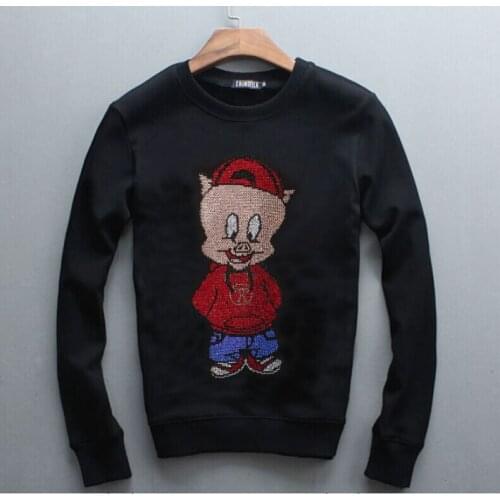 High quality Men and women hipster funny design Diamonds mens anime hoodies brand winter men sweatshirts