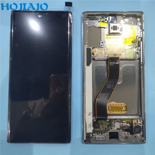 Original For Samsung Galaxy Note 10 Lcd with Frame Display Touch Screen Digitizer Assembly For Samsung note10 LCD N970F N9700