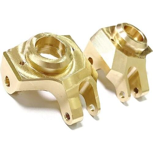 1pair Heavy Duty Brass Steering Knuckle Front Steering Cups for 1/10 Axial SCX10 II 90046 RC Car Accessories