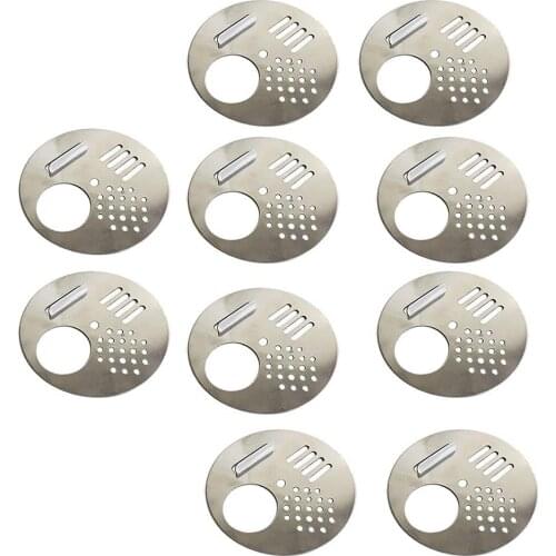 10Pcs Round Metal Beehive Box Door Entrance Gate Disc Stainless Steel Beekeeping Nest Equipment Prevent Anti-Escape Bees Tools