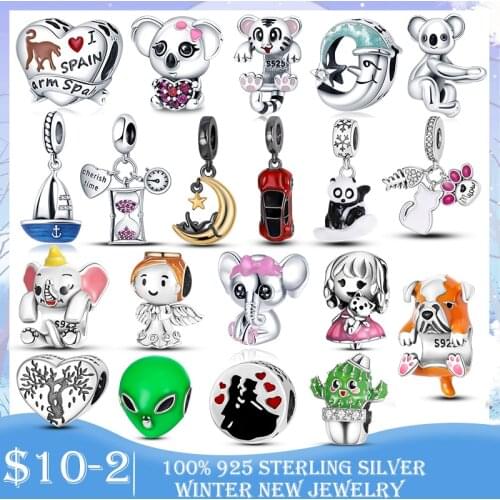 100% 925 Sterling Silver 925 Spinning Family Tree Dangle Charm Pendant fit Original Pan Bracelet Jewelry Making Gift