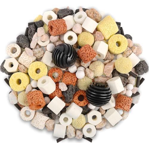 12 IN 1 Aquarium Filter Material Ceramic Biochemical Ball Fish Tank Medium Aquarium Accessories