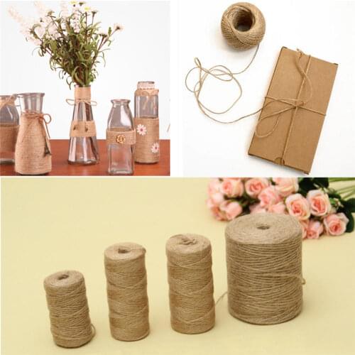20/80/100m/roll Retro Natural Hemp Rope Jute Twine Burlap String Wrapping Cords Thread DIY Handmade Tying Thread Macrame Cord