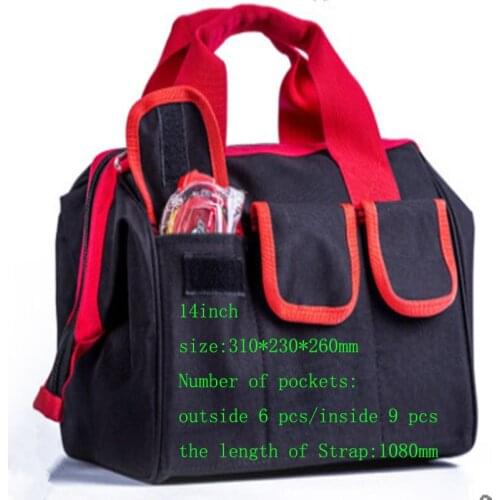 2021 Hot sale Protable large thick household tool bag multifunctional electrician repair kit single shoulder canvas