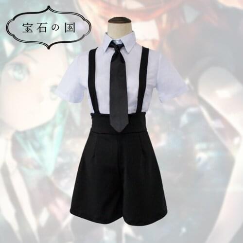 Anime Houseki no Kuni Land of the Lustrous Cosplay Skirt Set Diamond Jumpsuit Phosphophyllite Costume Cinnabar Bodysuit Outfits