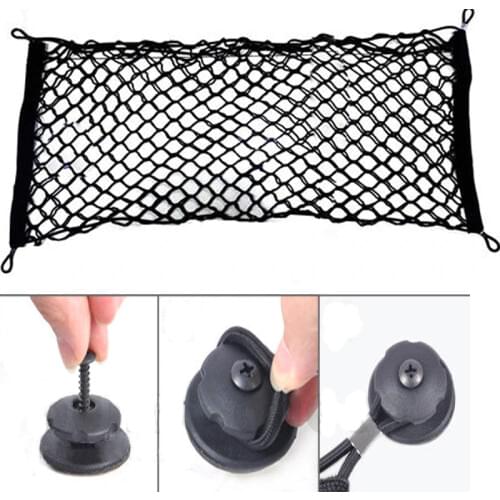 Car Universal 100CM X 38CM Storage Elastic Mesh Net Bag Luggage Holder Pocket Sticker Trunk Organizer Strong Magic