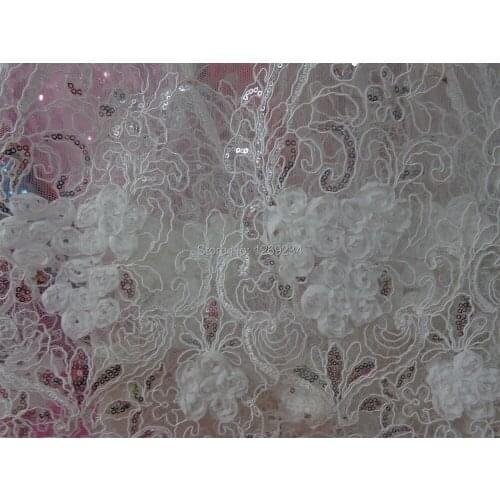 Free shipping Big promotion sequins lace fabric for top dess