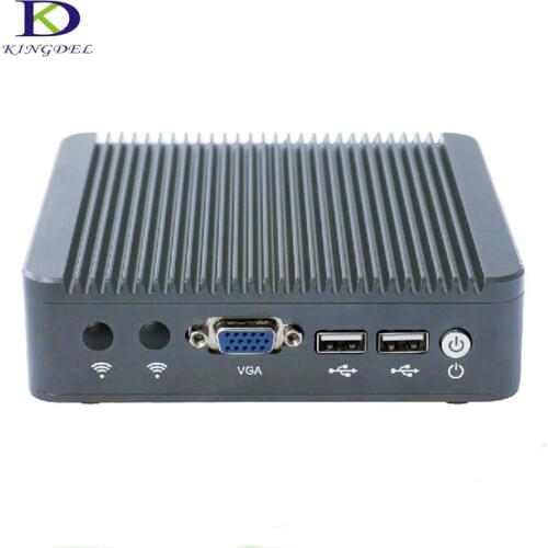 Big Promotion fanless mini pc dual core celeron J1800 nuc Intel up to 2.58GHz desktop computer with VGA 2*LAN windows 7 tv box