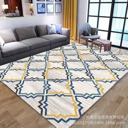 Home Large Carpet Nordic Living Room Coffee Table Carpet Modern Geometric Bedroom Non-slip Mat Hand Wash Mechanical Wash