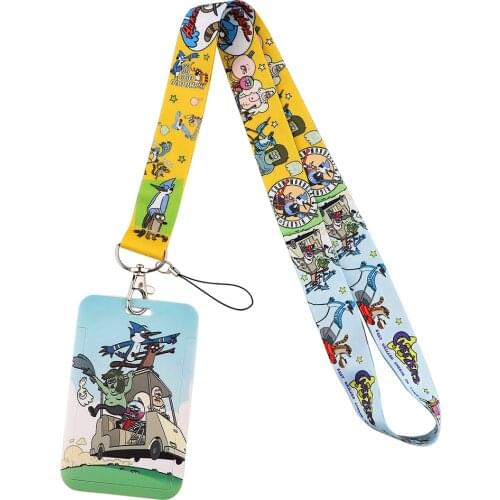 Flyingbee X2297 cartoon lanyard card ID Holder Car KeyChain ID Card Pass Gym Mobile Phone Badge Kids Key Ring Holder Jewelry
