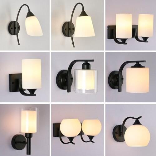 Classic Loft Wall Lamp Glass Iron Bedside Reading Lamp Corridor Aisle Stairs Led Light Up Down Mounted Sconce Wall Lights