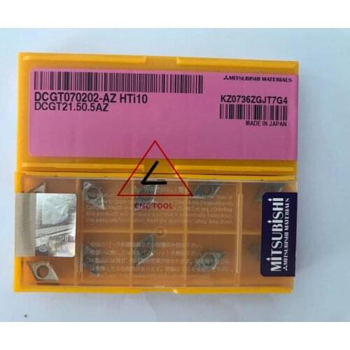 DCGT070202-AZ HTI10 10pcs original Mitsubishi turning insert