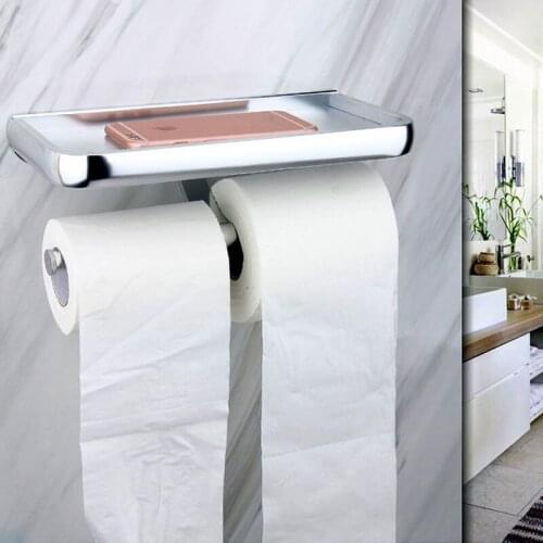 Toilet Paper Holder Bathroom Organizer Shelf Kitchen Towel Tissue Holder Double Roll Paper Rack Toilet Rack Bathroom Accessories