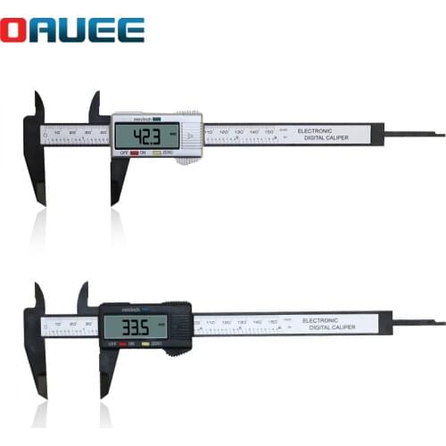 150mm 100mm Electronic Digital Caliper Carbon Fiber Dial Vernier Caliper Gauge Micrometer Measuring Tool Digital Ruler