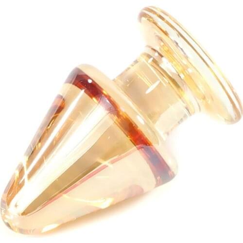 Adult Erotic Anal Expander Crystal Glass Anal Plug G Spot Anus Dilator Stimulator 55mm Glass Butt Plug Sex Toys For Woman