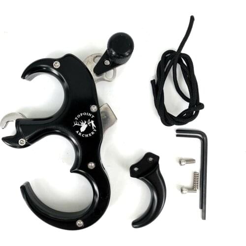 Hot sale Bow Release 3/4 Finger Can Be Change Aluminum Alloy Archery Aid Automatic Caliper Release for Target Compound Bow