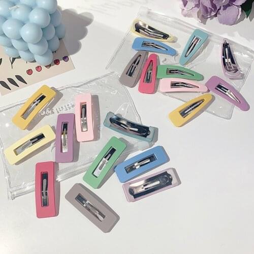 Hairlyah 8pcs/Bag Simple Acetate solid Hairpin Girls Geometric Hair Clip Barrette Hair Ornament Headress Hair Accessories